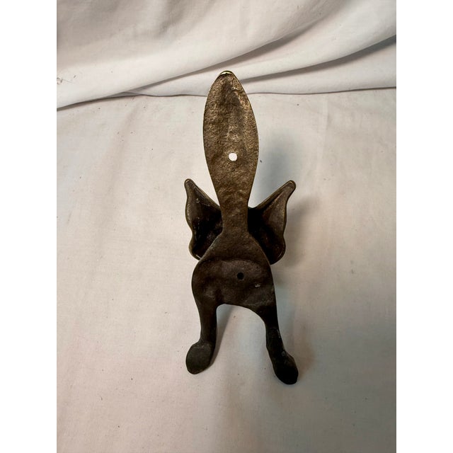English Vintage, English, Fox, Brass Door Knocker, Stamped England For Sale - Image 3 of 8