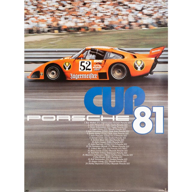 Porsche Cup Poster by Erich Strenger, 1981 For Sale - Image 9 of 9