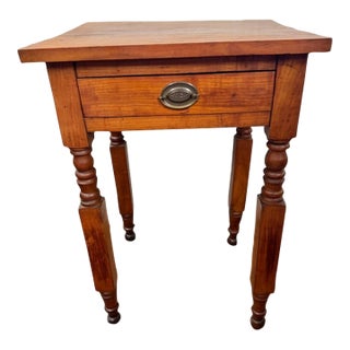 Antique 19th Century Cherry New York State 1 Drawer Stand For Sale