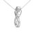 Haus of Brilliance Sterling Silver 1/4 Cttw Diamond Infinity Motif Pendant Necklace For Sale - Image 4 of 4