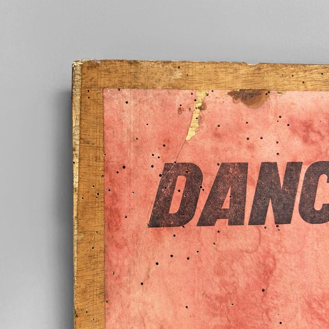 Mid-Century Modern Italian Wooden Advertising Sign, 1970s For Sale - Image 12 of 16