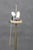 Gold Brass Floor Lamp with Glass Shade, 1940s For Sale - Image 8 of 11
