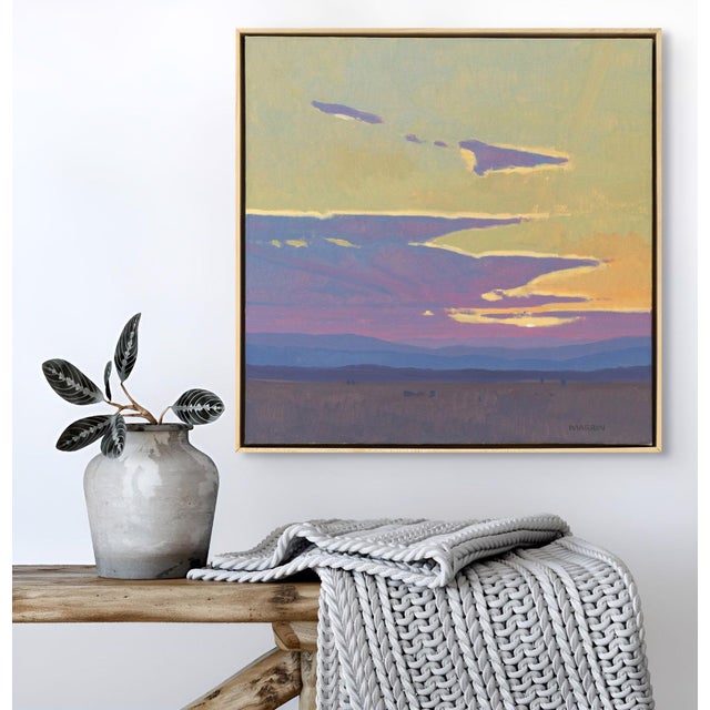 Healing Promise by Michael Magrin | Oil on linen Landscape with sunset and clouds. For Sale - Image 4 of 5