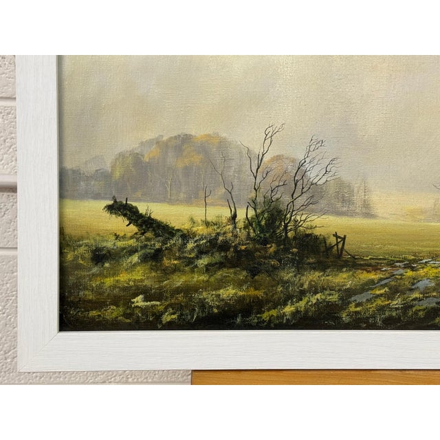 Winter Field on Overcast Farmland in the English Countryside by British Artist 1975 (Circa) For Sale - Image 4 of 18