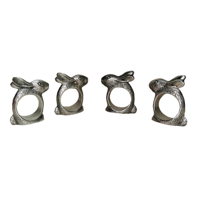 Hans Turnwald Rabbit Napkin Rings - Set of 4 For Sale