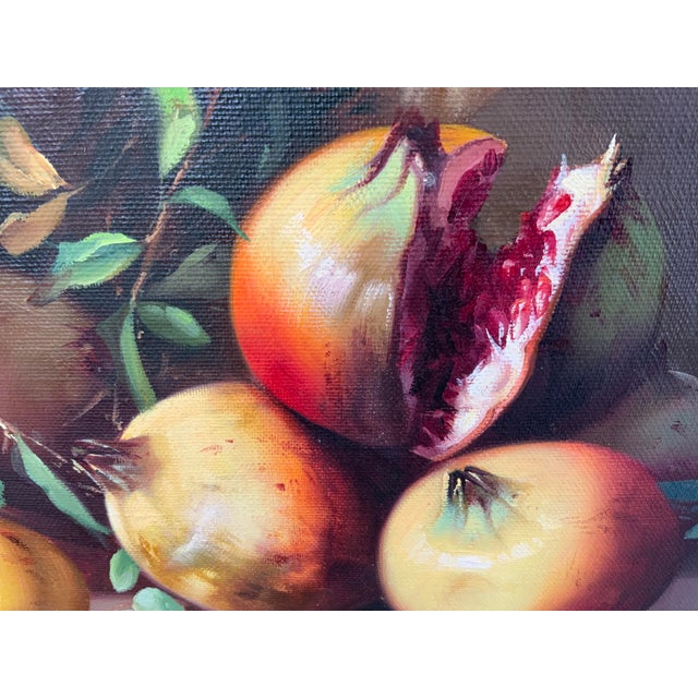 20th Century Still Life of Basket and Fruits For Sale - Image 9 of 11