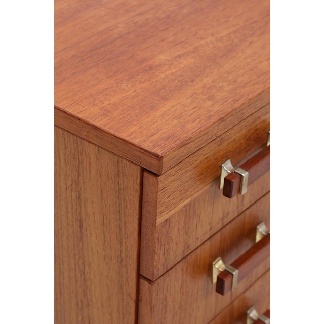 Brown Vintage Chest of Drawers in Teak For Sale - Image 8 of 13
