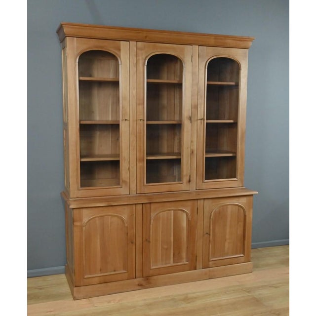 Louis Philippe Style 2-Part Bookcase in Light Cherrywood, 20th Century For Sale - Image 12 of 15