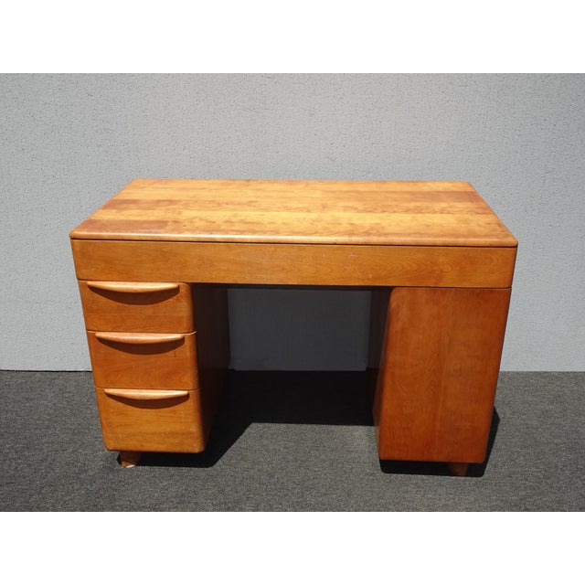 Mid-Century Modern Authentic Vintage Mid Century Modern Heywood Wakefield Desk For Sale - Image 3 of 12