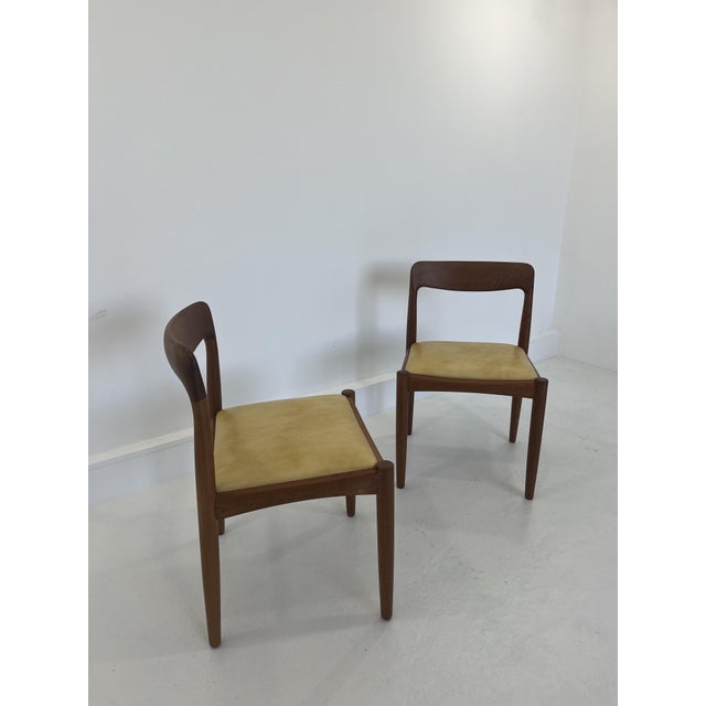 Vintage Danish Dining Chairs in Teak by H.W. Klein for Bramin, 1960s, Set of 2 For Sale - Image 4 of 12