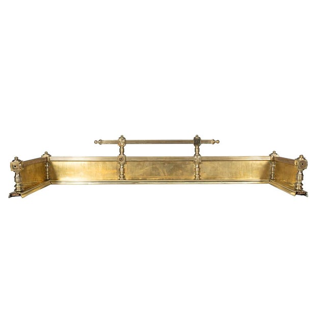 Metal English Aesthetic Movement Brass Fire Fender For Sale - Image 7 of 10