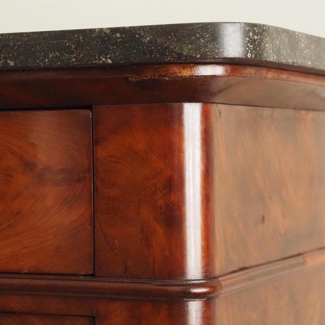 Louis Philippe Secretary in Mahogany with Marble Top, 1850 For Sale - Image 3 of 18