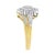 Haus of Brilliance 10K Yellow and White Gold 1/2 Cttw Diamond Marquise Shaped Cluster Split Shank Ring (H-I Color, SI2-I1 Clarity) - Size 6 For Sale - Image 4 of 6