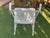 Metal 20th Renaissance Revival Style Cast Iron White Garden Chairs in Faux Bamboo - a Pair For Sale - Image 7 of 11