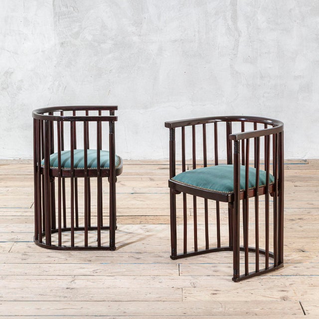 Wood Wooden Chairs from Josef Hoffmann, 1909, Set of 2 For Sale - Image 7 of 7