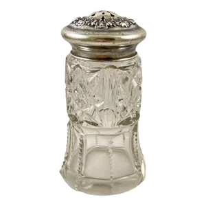 R. Wallace & Sons Crystal & Sterling Silver Sugar Shaker