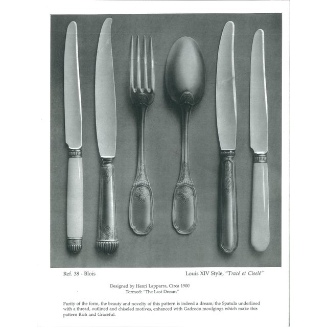 1990s Blois by Souche-Lapparra Sterling Silver Hand-Crafted 7-Piece Flatware Place-Setting For Sale - Image 10 of 18