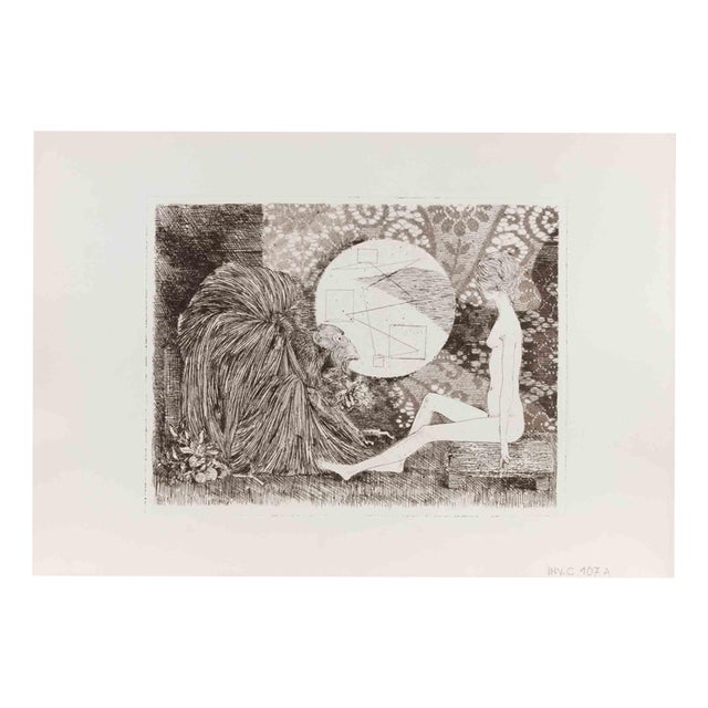 Leo Guida, The Encounter, 1970s, Etching For Sale