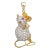 Mid 20th Century 2ct Diamond Mouse Pendant Vintage 18k Yellow Gold Fine Animal For Sale