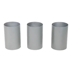 Post Modern Silver Gray Plastic Trash Can by Gino Colombini for Kartell Model 4670 C 1990's 3 Available