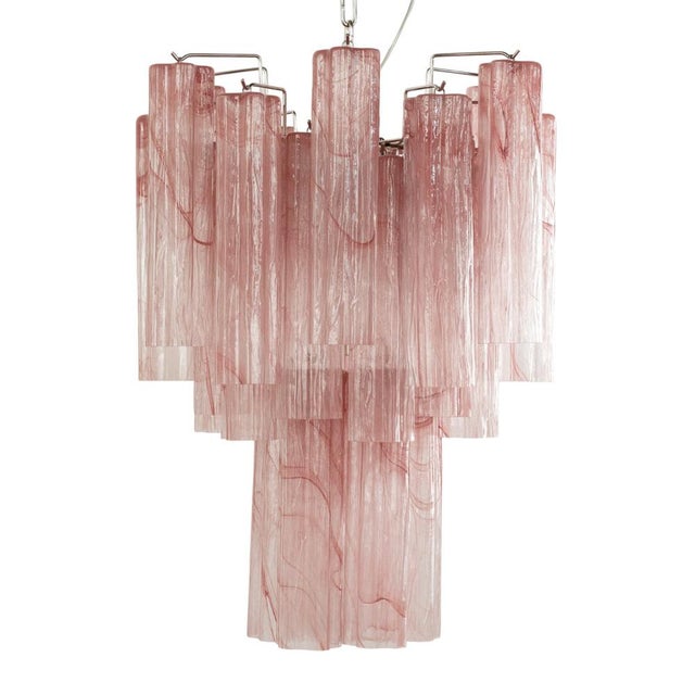 Italian Chandelier in Pink Murano Glass, 1980s For Sale - Image 11 of 11