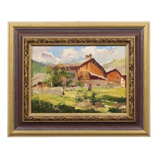 Giuseppe Gheduzzi, Landscape, 1939, Oil on Panel, Framed For Sale