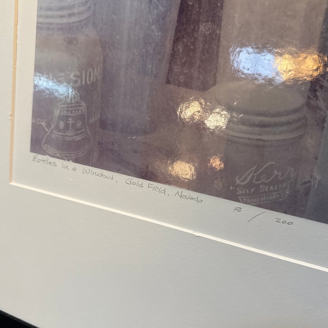 Paper Circa 1994 Steve Solinsky "Bottles in a Window" LTD Edition 15 of 200 Photograph, Signed For Sale - Image 7 of 12