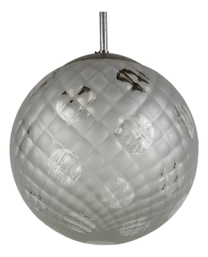 Vintage Murano Sphere Ball Pendant Lamp, 1950s