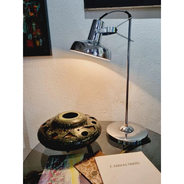 Silver Modern Table Lamp, 1970s For Sale - Image 8 of 9