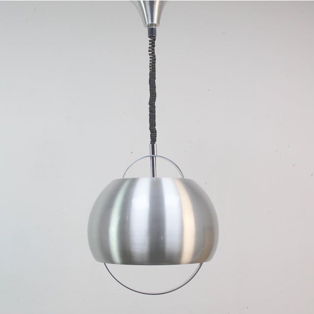 Silver Vintage Extendable Hanging Lamp, 1970s For Sale - Image 8 of 8