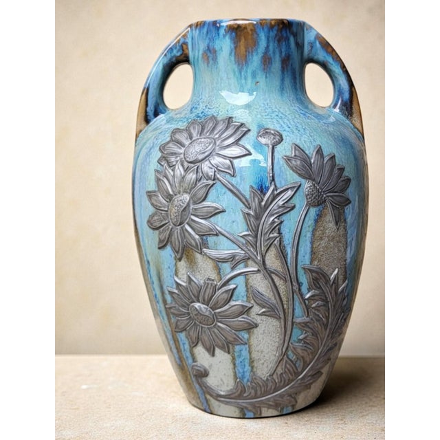 Vintage Stoneware Vase from Pierrefonds, 1930s For Sale - Image 11 of 11