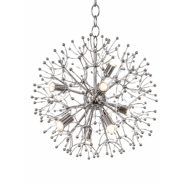 Mid-Century Modern Vintage Space Age Sputnik Chrome Chandelier, 1970s For Sale - Image 3 of 5