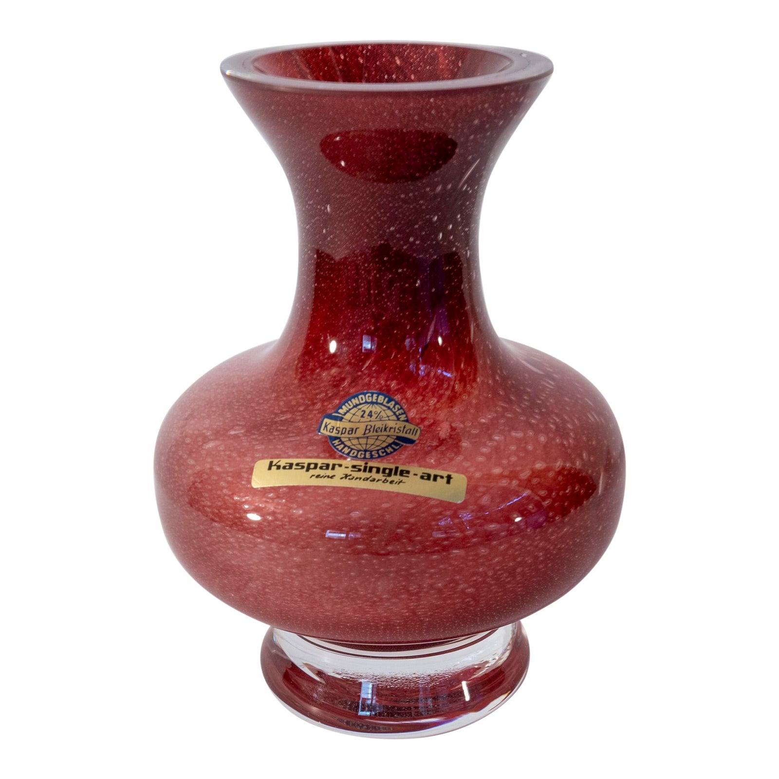 Vintage Burgundy Vase 80s Attributed to Kaspar Single Art Chairish