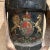 Antique Artillery Bag British Royal Coat of Arms Cork & Canvas Catch All For Sale - Image 10 of 13