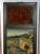Glass Antique Wall Plaque Chinese Reverse Painted Glass 3 Section Panel Black Frame For Sale - Image 7 of 10