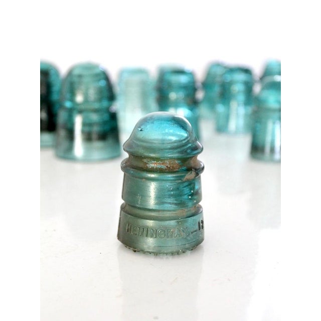 Antique Hemingray No. 12 Aqua Glass Telephone Insulator For Sale - Image 6 of 6