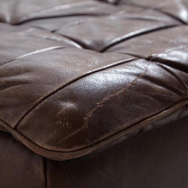 Brown Ds11 Modular Leather Sofa Sections & Ottoman from de Sede, 1970s, Set of 6 For Sale - Image 8 of 18