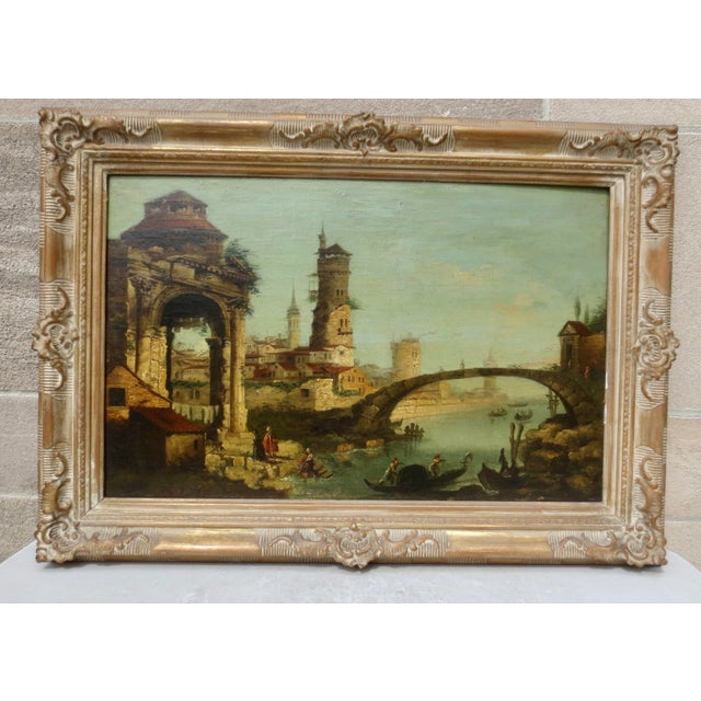 Oil on Canvas Pair of Italian Idyll Scenes Circa 50s - A Pair of 2 For Sale In New York - Image 6 of 16