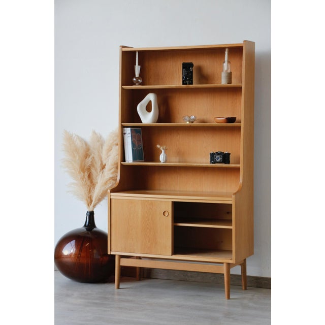 Wood Vintage Scandinavian Oak Bookcase, 1960s For Sale - Image 7 of 18