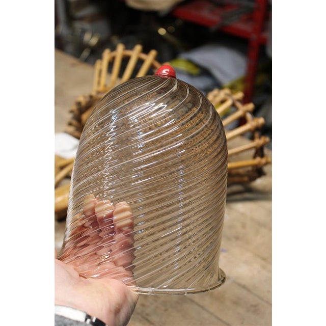 Venini Art Deco Lantern in Murano Glass from Venini Cappellin, 1930s For Sale - Image 4 of 18