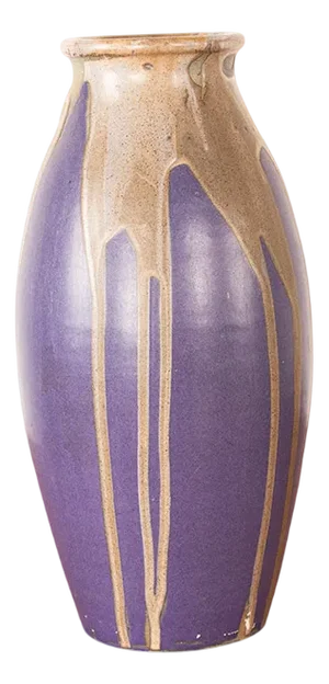 Large Art Deco Vase in Purple Glazed Ceramic by Léon Pointu fo Grès de Puisaye, 1920s