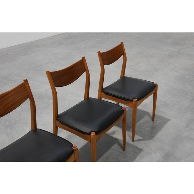 Mid-Century Modern Mid-Century Modern Belgian Teak Dining Chairs, 1960s, Set of 6 For Sale - Image 3 of 16