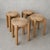 Mid-Century Modern Stackable Rush Woven Stools, 1960s, Set of 4 For Sale - Image 10 of 10