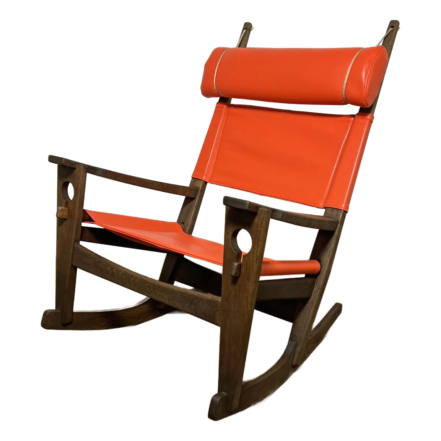 C. 1960s Hans Wegner Keyhole Rocker for Getama, Denmark in Oak and ...