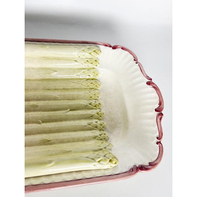 19th Century Ceramic Asparagus Serving Dish, France For Sale - Image 6 of 14