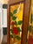 Wood 1970s Stained Glass Oak Framed Rose and Vine Pattern Room Divider For Sale - Image 7 of 9