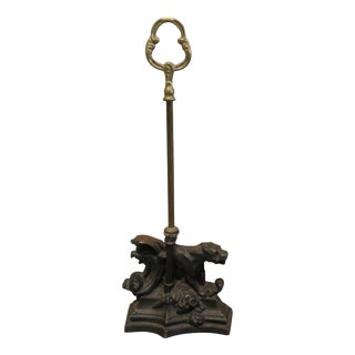 19th Century Cast Iron Door Stop For Sale