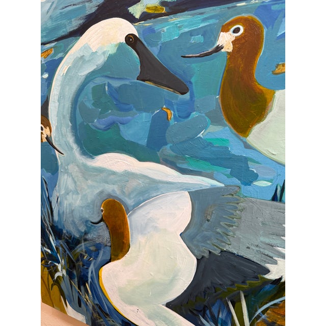 “Nosey Neighbors” a Swan Painting by LWren Walraven For Sale - Image 12 of 18
