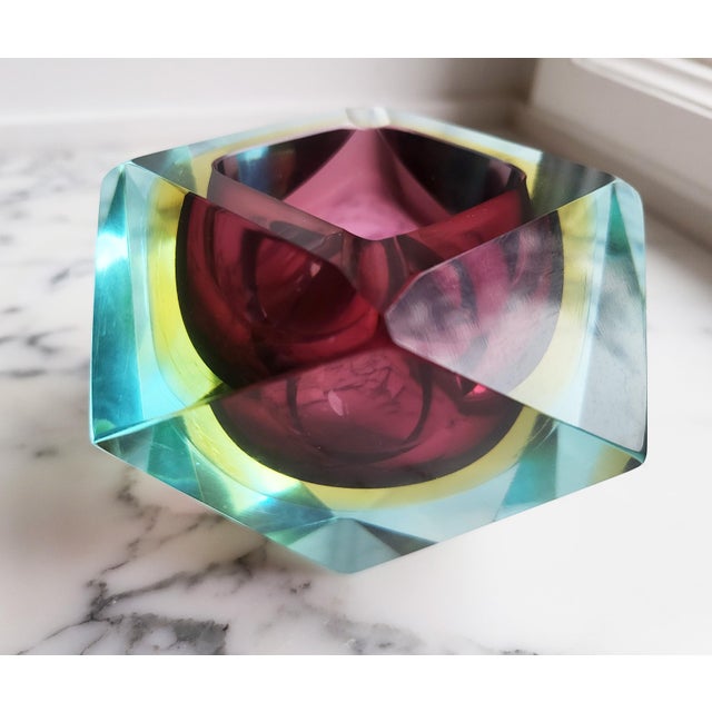 Mid-Century Italian Murano Glass Bowl by Flavio Poli for Seguso, 1960s For Sale - Image 11 of 11