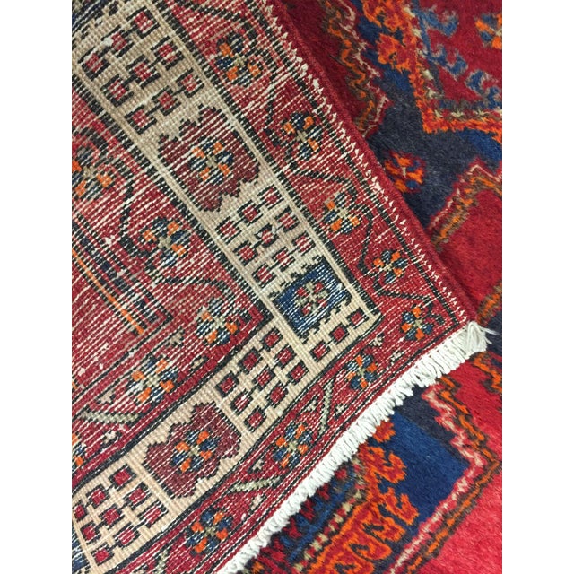 Red Vintage Red Runner 3'2 X 13'2 For Sale - Image 8 of 8